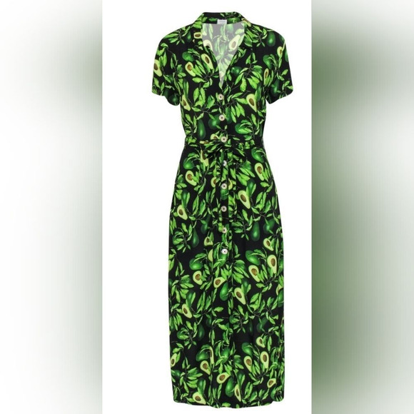 WILFRED Black Avacado Print Shirt Dress - Size Small - Picture 1 of 10